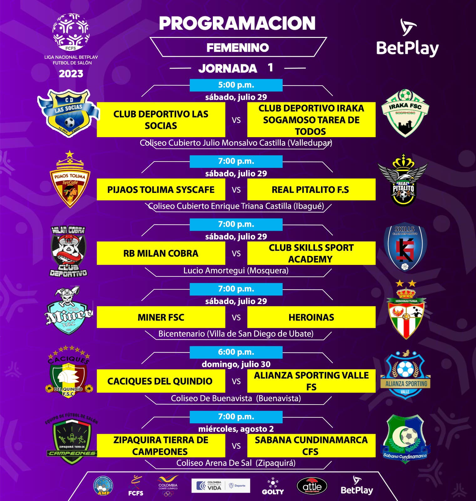 Inicia la Liga Femenina de Futbol de Salon